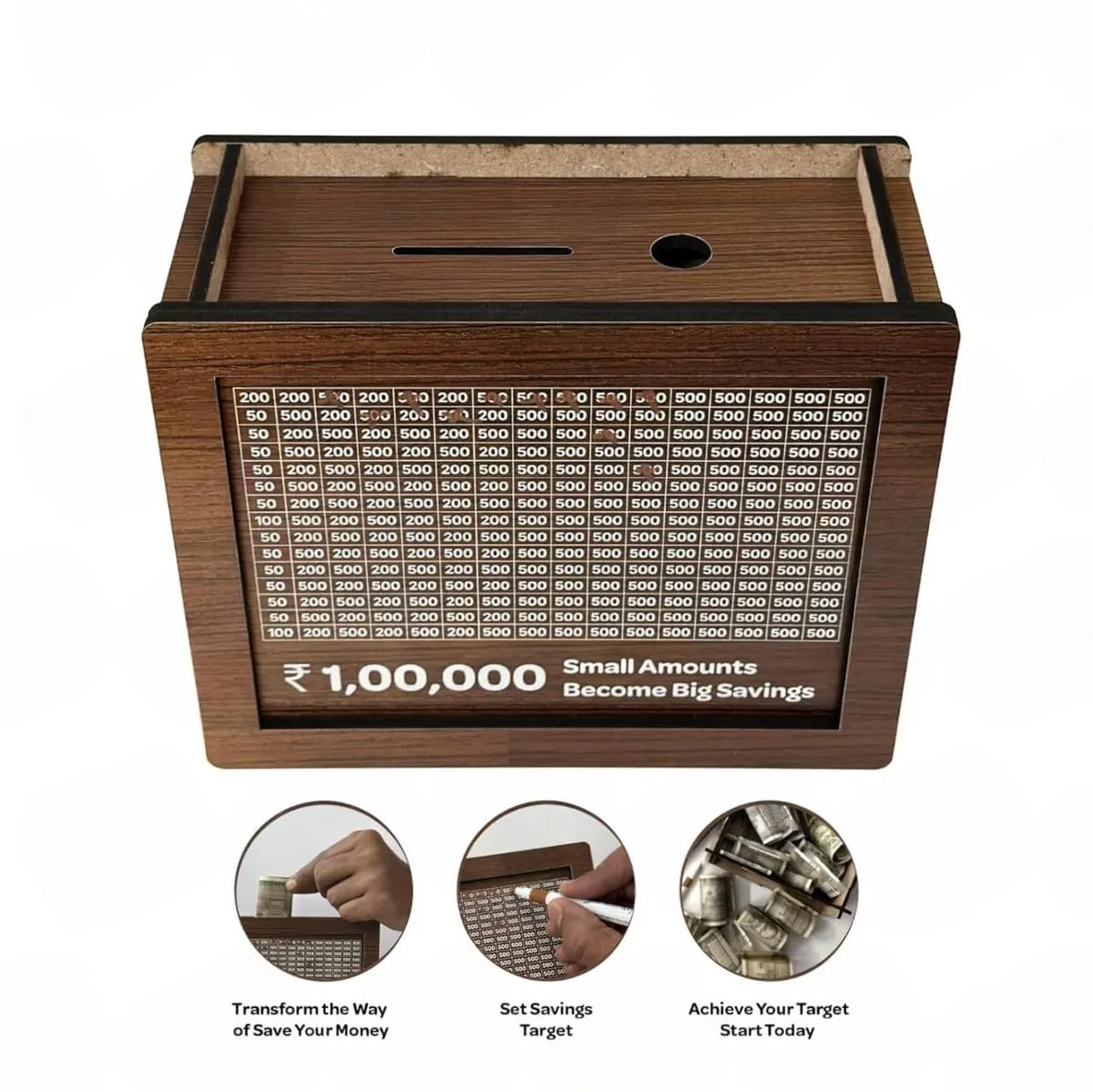Wooden Money Saving Box | One Lakh Saving Box