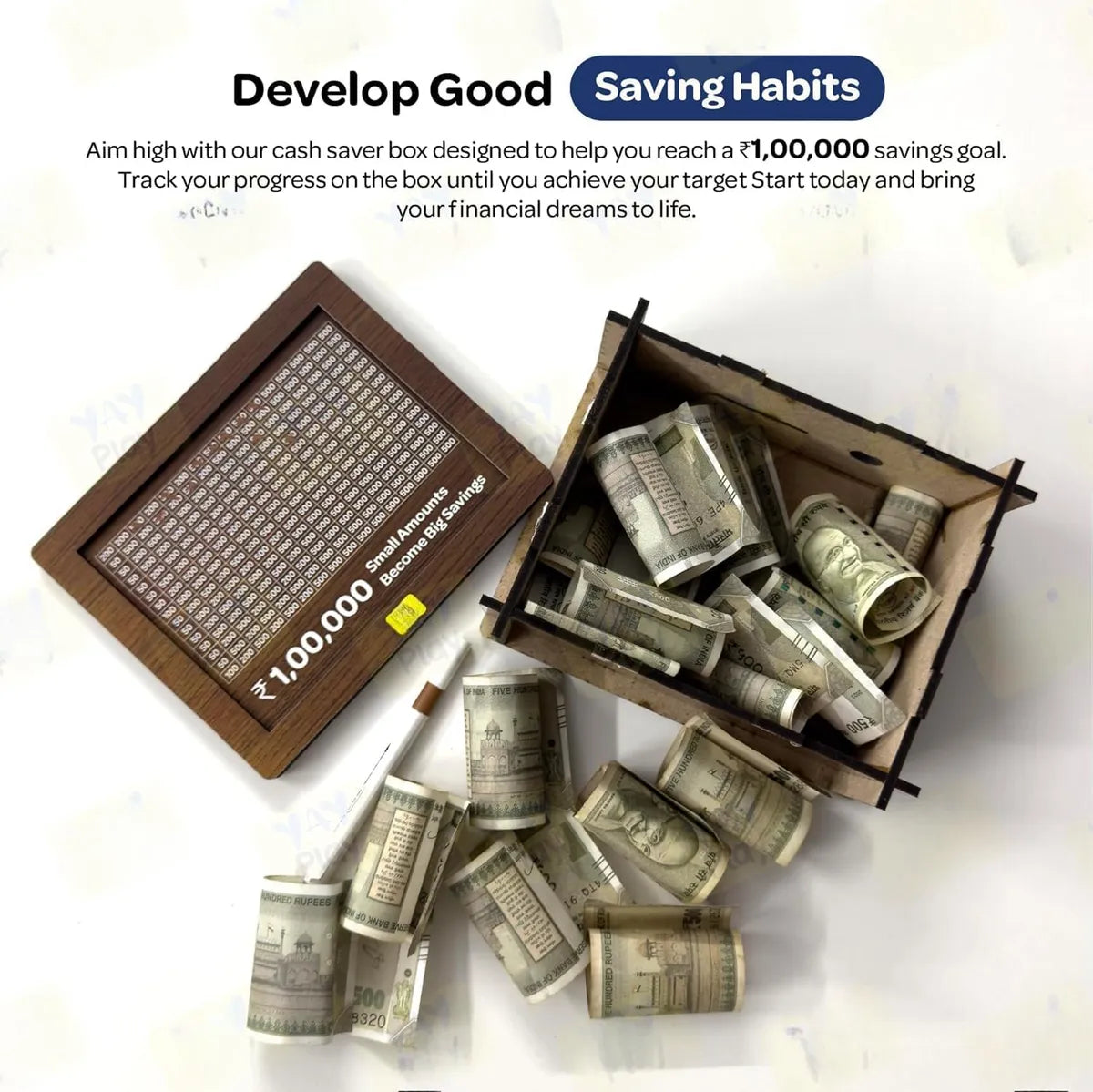 Wooden Money Saving Box | One Lakh Saving Box